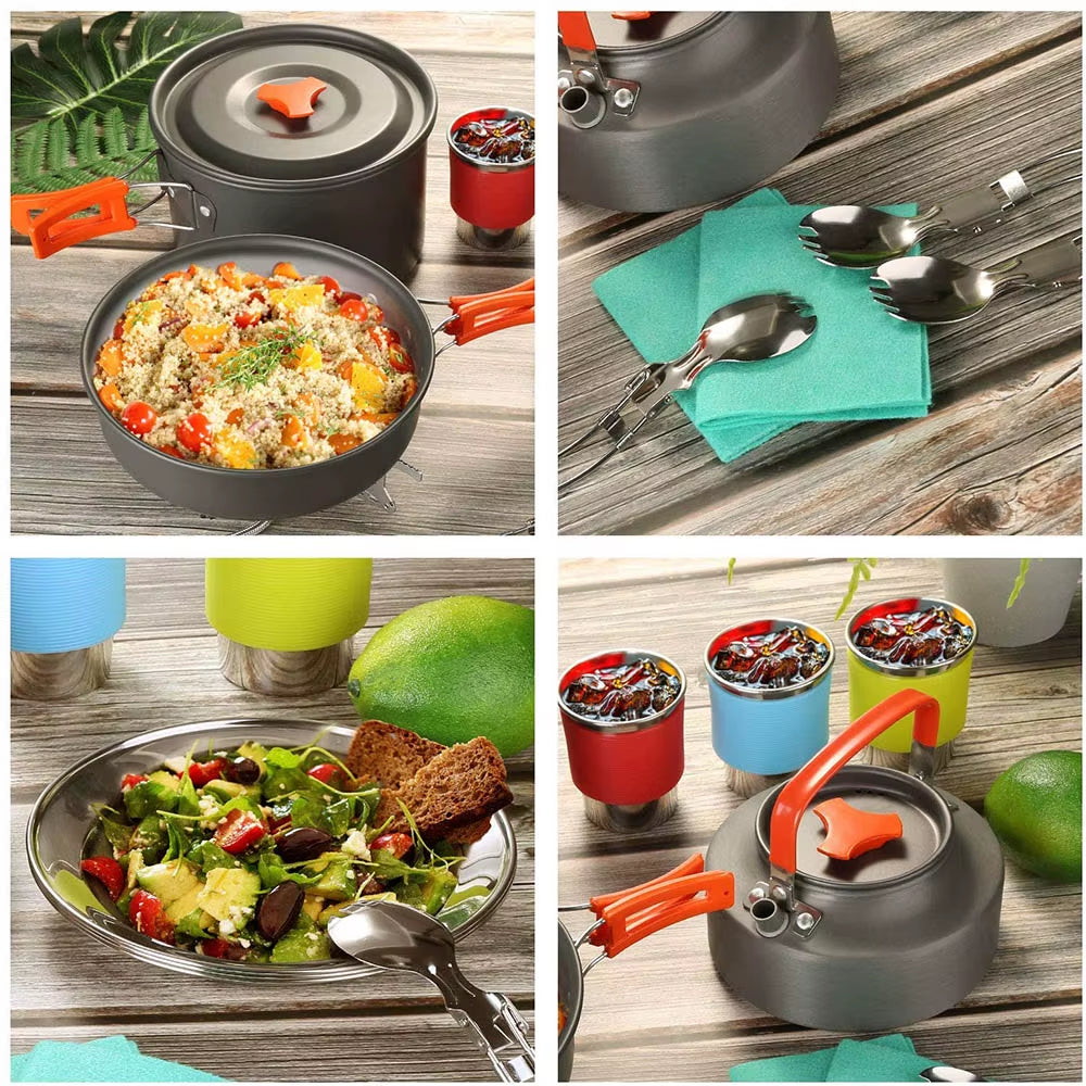 Rynamics Compact Camping Cookware & Gas Burner Set – Outdoor Cooking Essentials